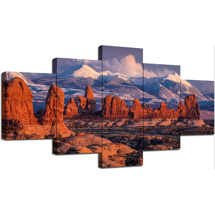 Union Rustic 5 Piece Wrapped Canvas Graphic Art Wayfair